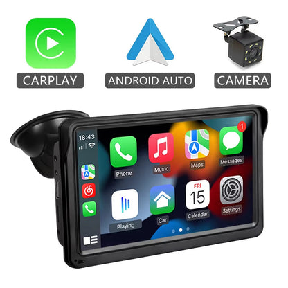 7Inch Car Radio Wireless Carplay and Wireless Android Auto Portable Universal Touch Screen