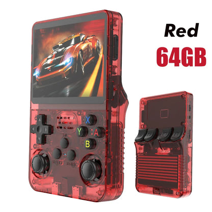 128GB / 64GB R36S Retro Handheld Video Game Console 3.5 Inch IPS Screen