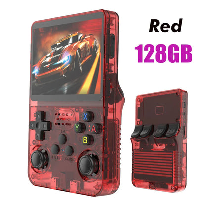 128GB / 64GB R36S Retro Handheld Video Game Console 3.5 Inch IPS Screen