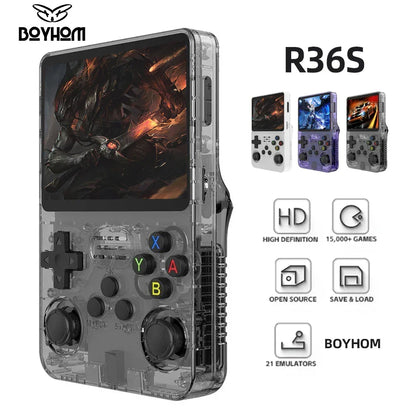 128GB / 64GB R36S Retro Handheld Video Game Console 3.5 Inch IPS Screen