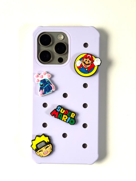 Shockproof Silicon iPhone Case with DIY Charm Holes (Charms Sold Separately)