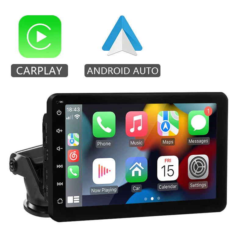 7Inch Car Radio Wireless Carplay and Wireless Android Auto Portable Universal Touch Screen