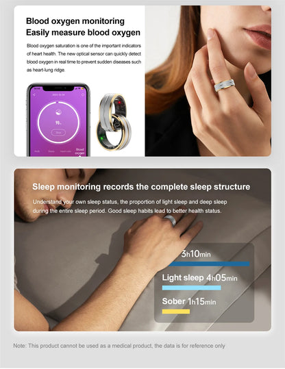 Smart Ring with GPS & Sleep Tracking for Android & iPhone