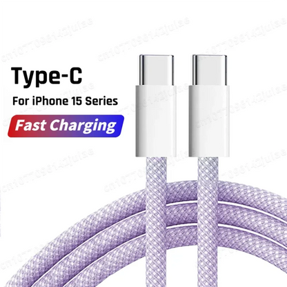 Fast Charging Cable PD 60W 6A USB C to Type C