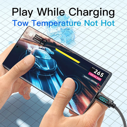 Fast Charging Cable 100W USB-C to USB-C with Display